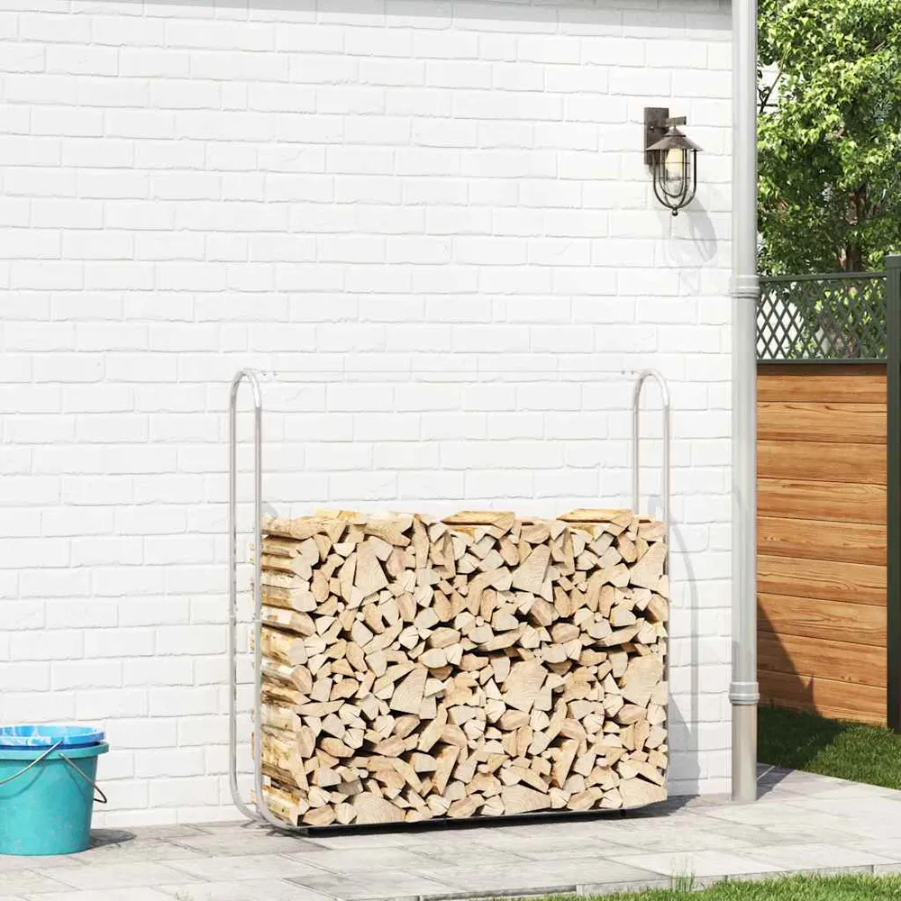 vidaXL horganyzott acél tűzifatároló 150x25x150 cm