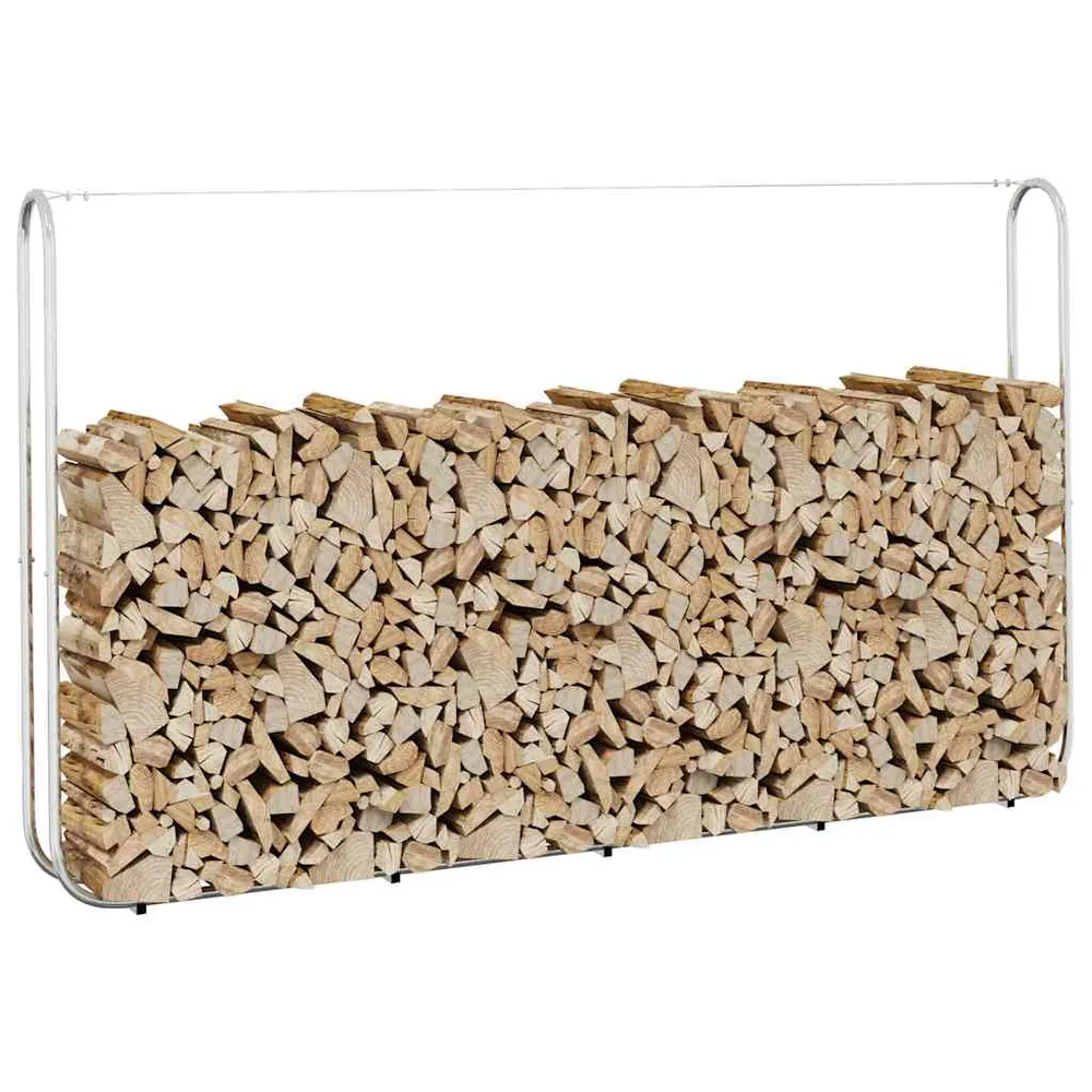 vidaXL horganyzott acél tűzifatároló 250x25x150 cm