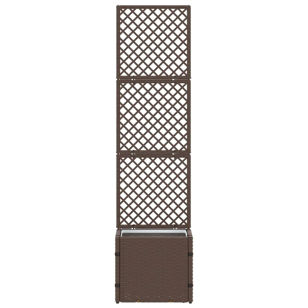 vidaXL Kertifuttató virágágyás Barna 35 x 30 x 135 cm Fém