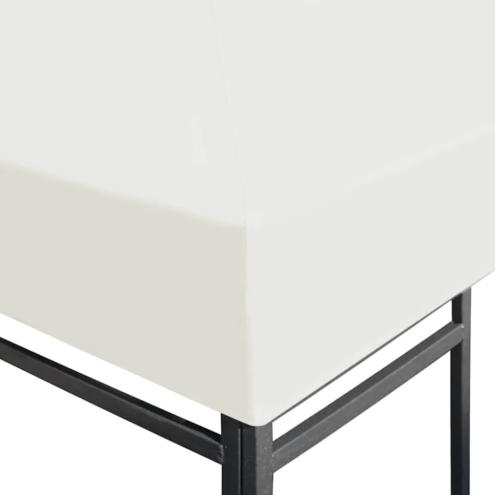 vidaXL krémfehér pavilon tetőponyva 310 g/m², 3 x 3 m