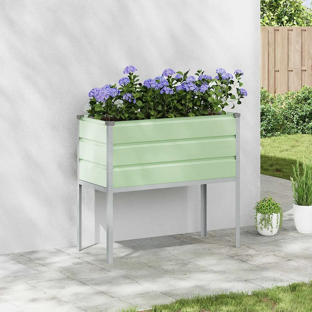 vidaXL Növénytartó Pasztell Zöld 100 x 45 x 90 cm Horganyzott acél