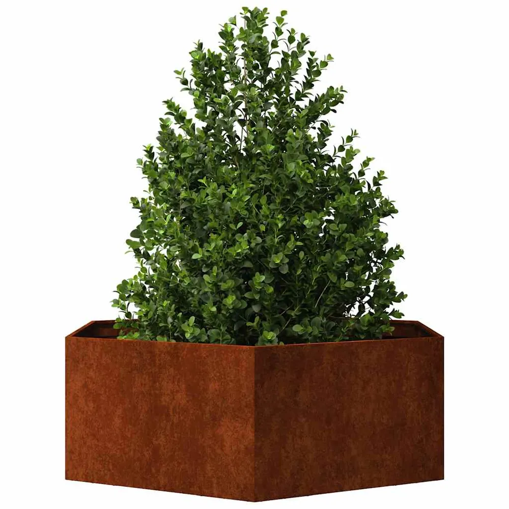 vidaXL rozsda színű corten acél növénytartó 138x120x45 cm