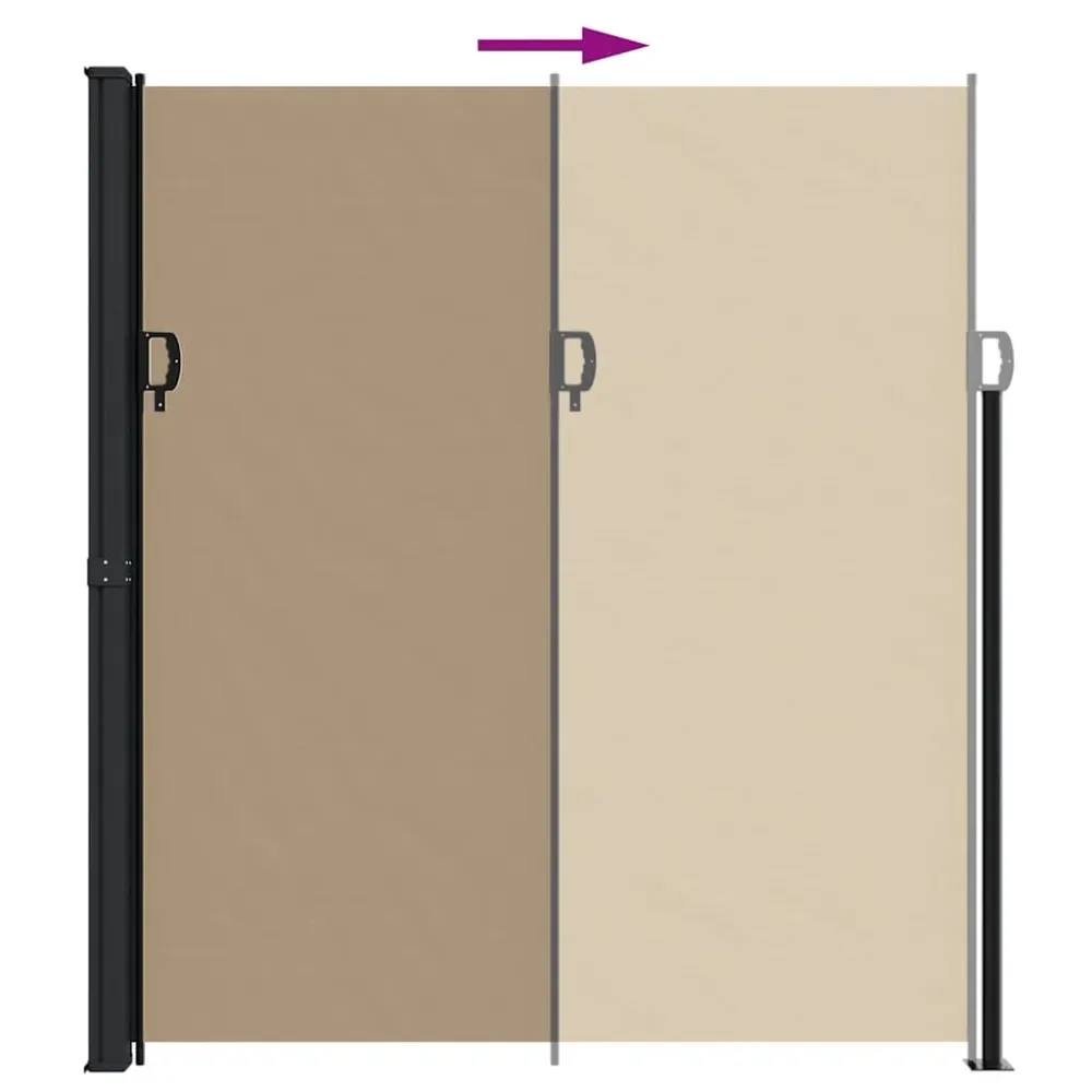 vidaXL tópszínű behúzható oldalsó napellenző 220 x 600 cm