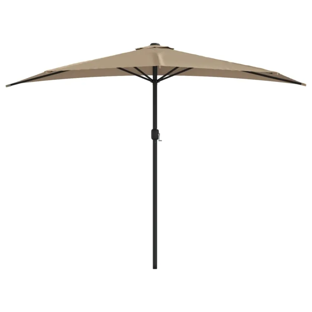 vidaXL tópszínű féloldalas erkély napernyő alumíniumrúddal 300x155 cm
