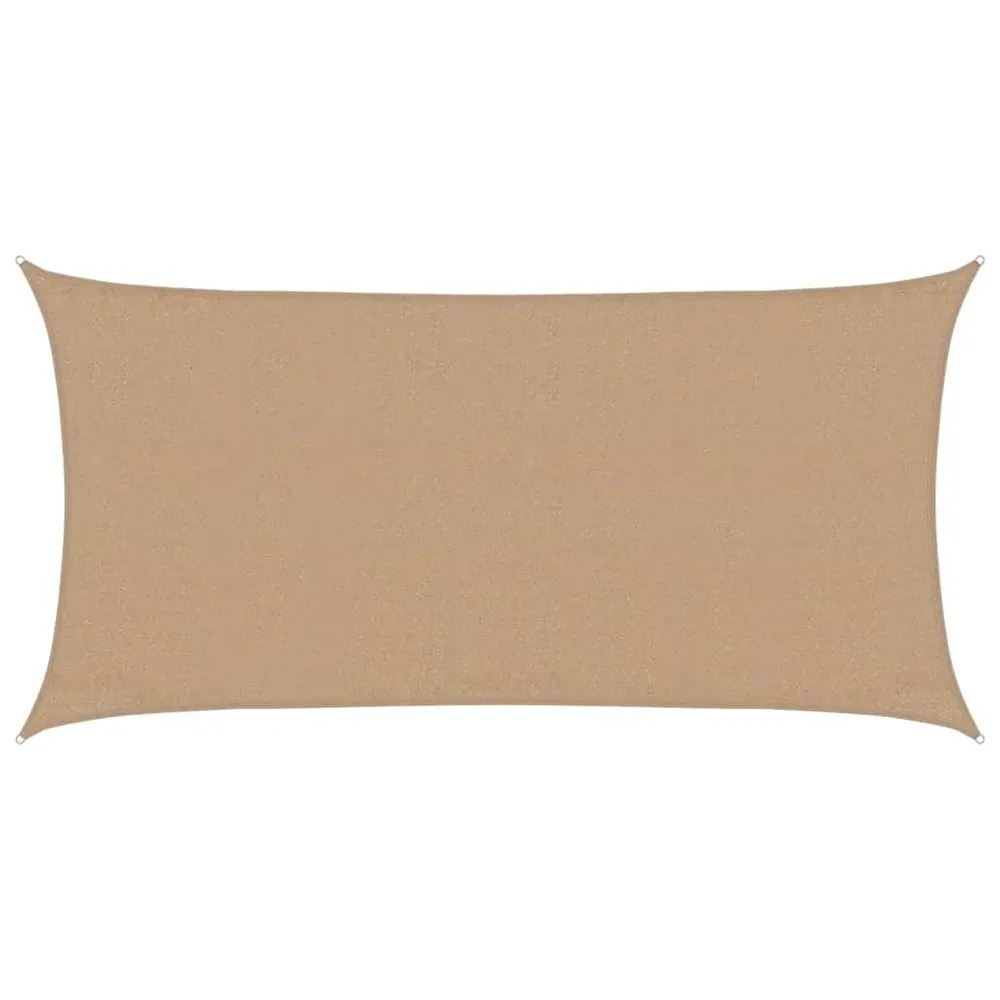 vidaXL tópszínű HDPE napvitorla 160 g/m² 3 x 6 m