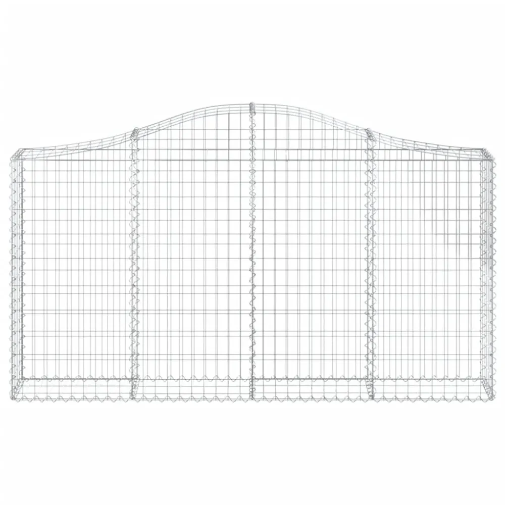 vidaXL 30 db íves horganyzott vas gabion kosár 200x30x100/120 cm