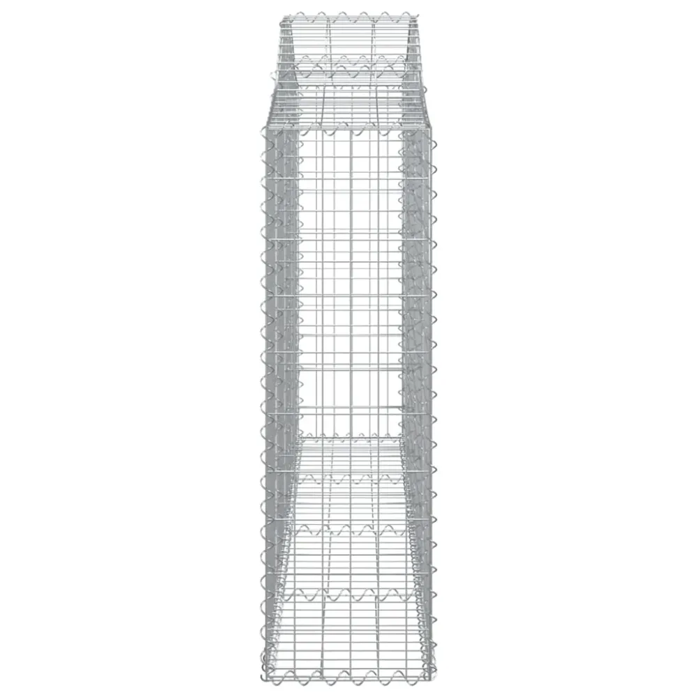 vidaXL 30 db íves horganyzott vas gabion kosár 200x30x100/120 cm