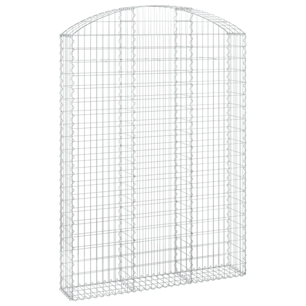 vidaXL íves horganyzott vas gabion kosár 150x30x200/220 cm