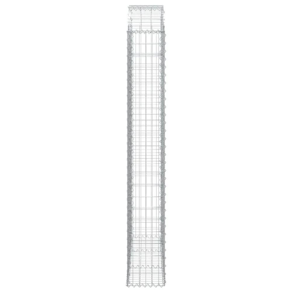 vidaXL íves horganyzott vas gabion kosár 150x30x200/220 cm