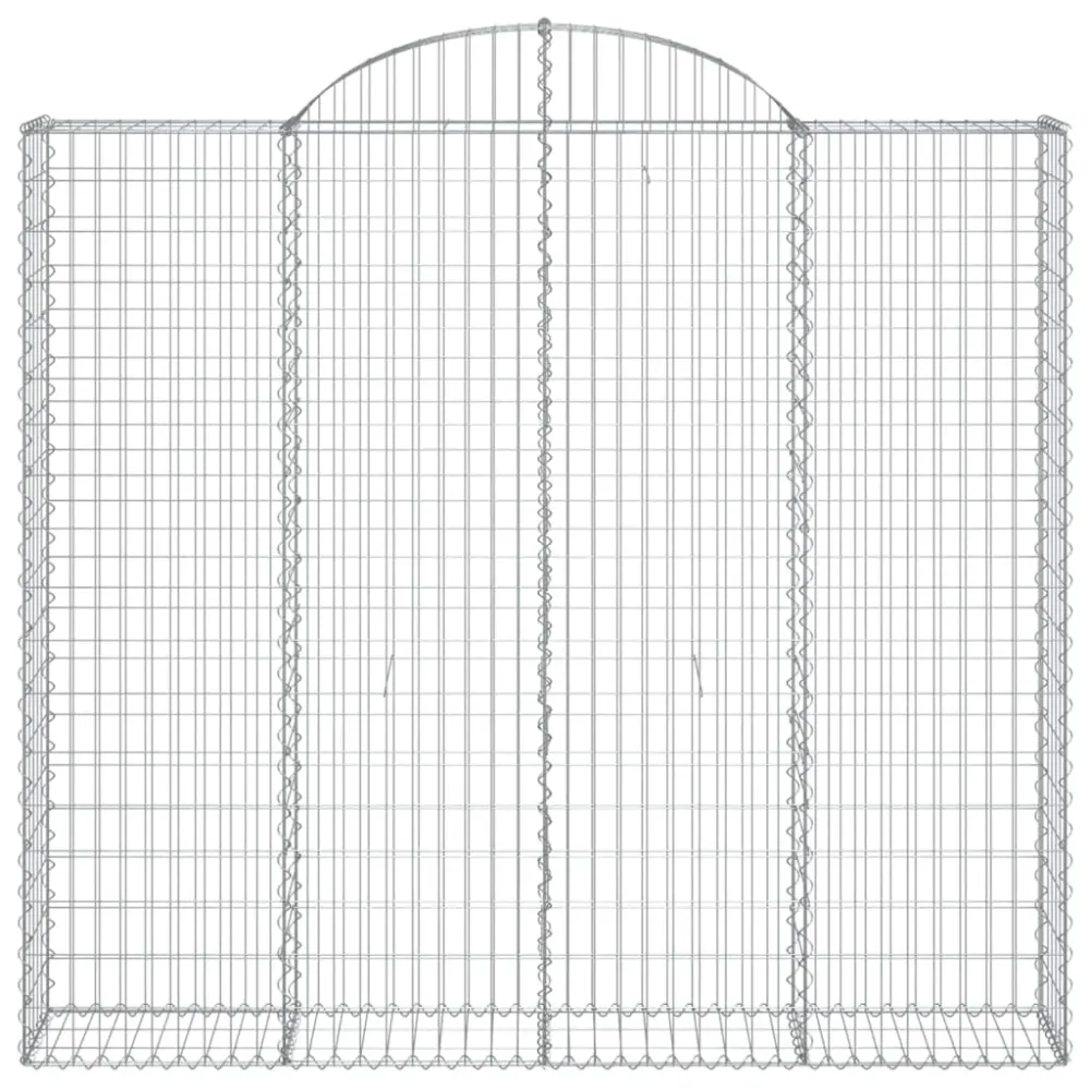 vidaXL 3 db íves horganyzott vas gabion kosár 200x30x180/200 cm