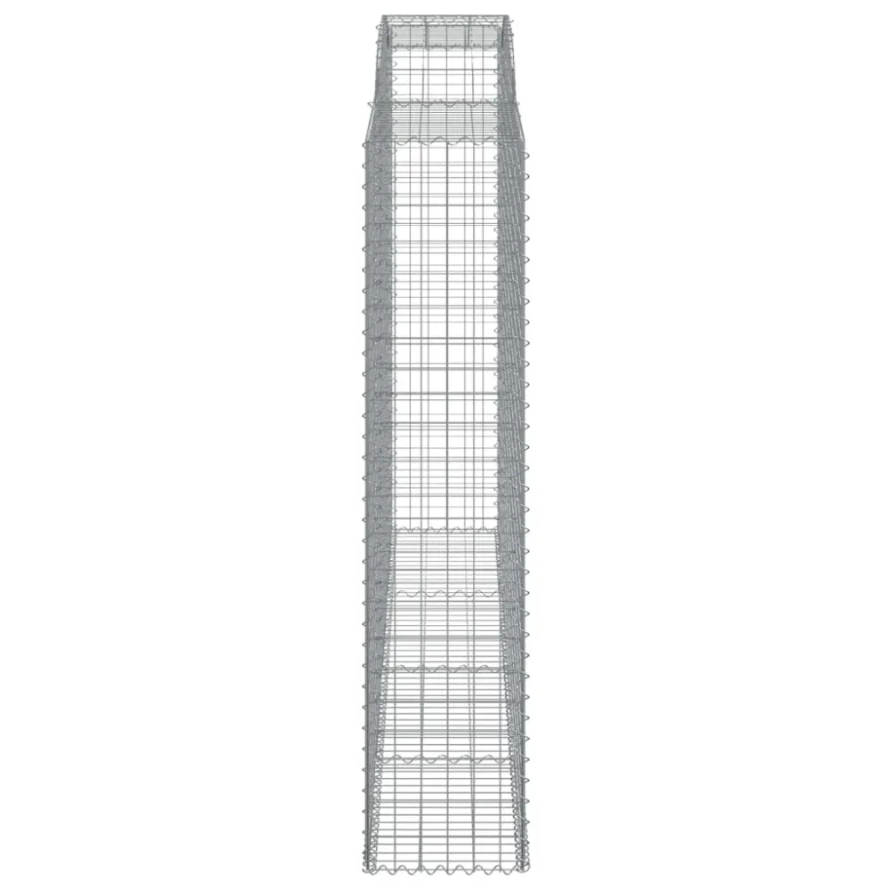vidaXL 15 db íves horganyzott vas gabion kosár 300x50x220/240 cm