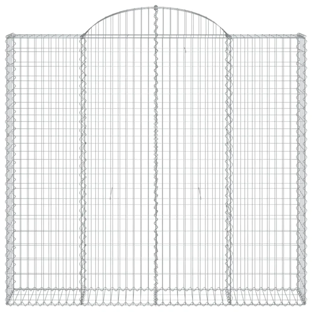 vidaXL íves horganyzott vas gabion kosár 200x30x180/200 cm