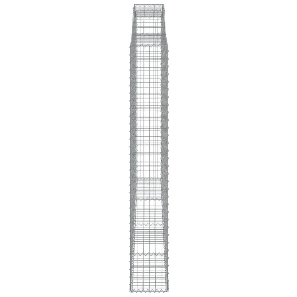 vidaXL 5 db íves horganyzott vas gabion kosár 300x30x200/220 cm