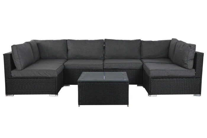 Prémium 7 részes polyrattan kerti bútor szett