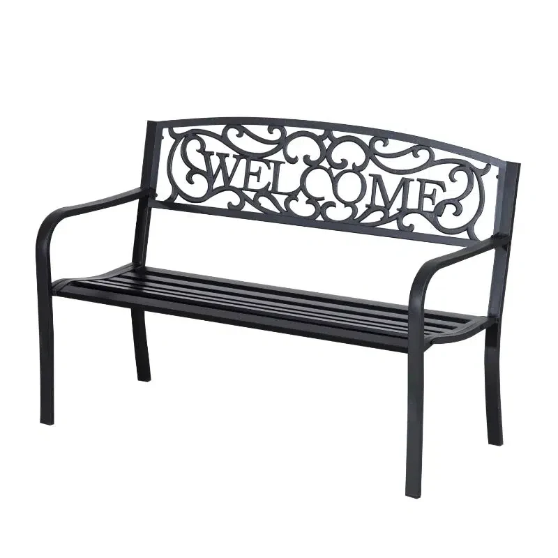 Fém kerti pad 2 személyes 127 x 60 x 87 cm