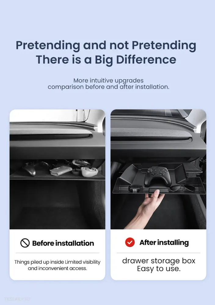 Tesla Model 3. Highland GloveBox tároló fiók