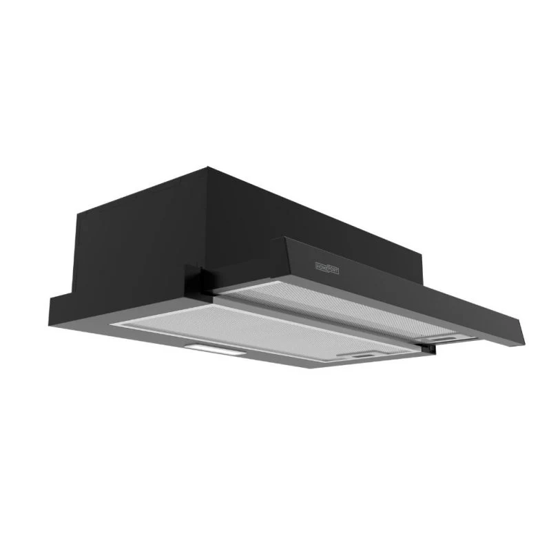 HOMEFORT HPK611B Beépíthető Kihúzható páraelszívó LED világítás 1 motor, 408 m3/h, 54-66 dB zajszint, 60 cm széles, B Ener...