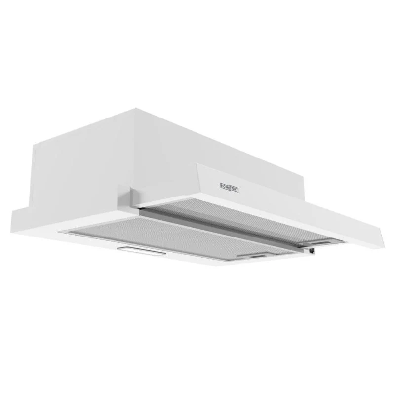 HOMEFORT HPK611W Beépíthető Kihúzható páraelszívó LED világítás 1 motor, 408 m3/h, 54-66 dB zajszint, 60 cm széles, B Ener...