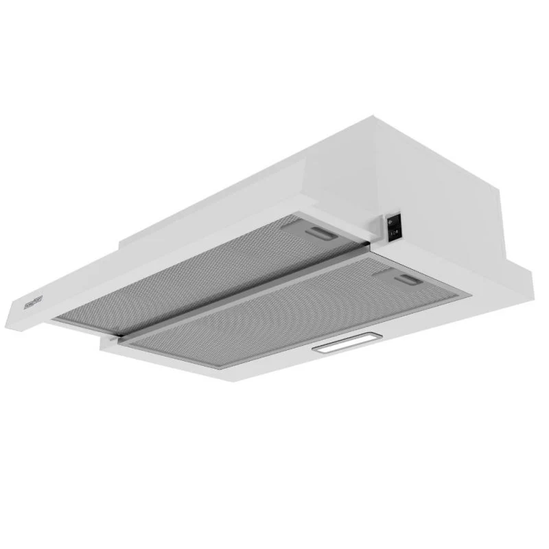 HOMEFORT HPK611W Beépíthető Kihúzható páraelszívó LED világítás 1 motor, 408 m3/h, 54-66 dB zajszint, 60 cm széles, B Ener...