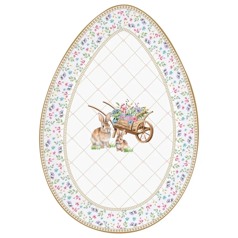 Spring Bloom húsvéti porcelán asztali tojás formájú kínáló tálca díszdobozban