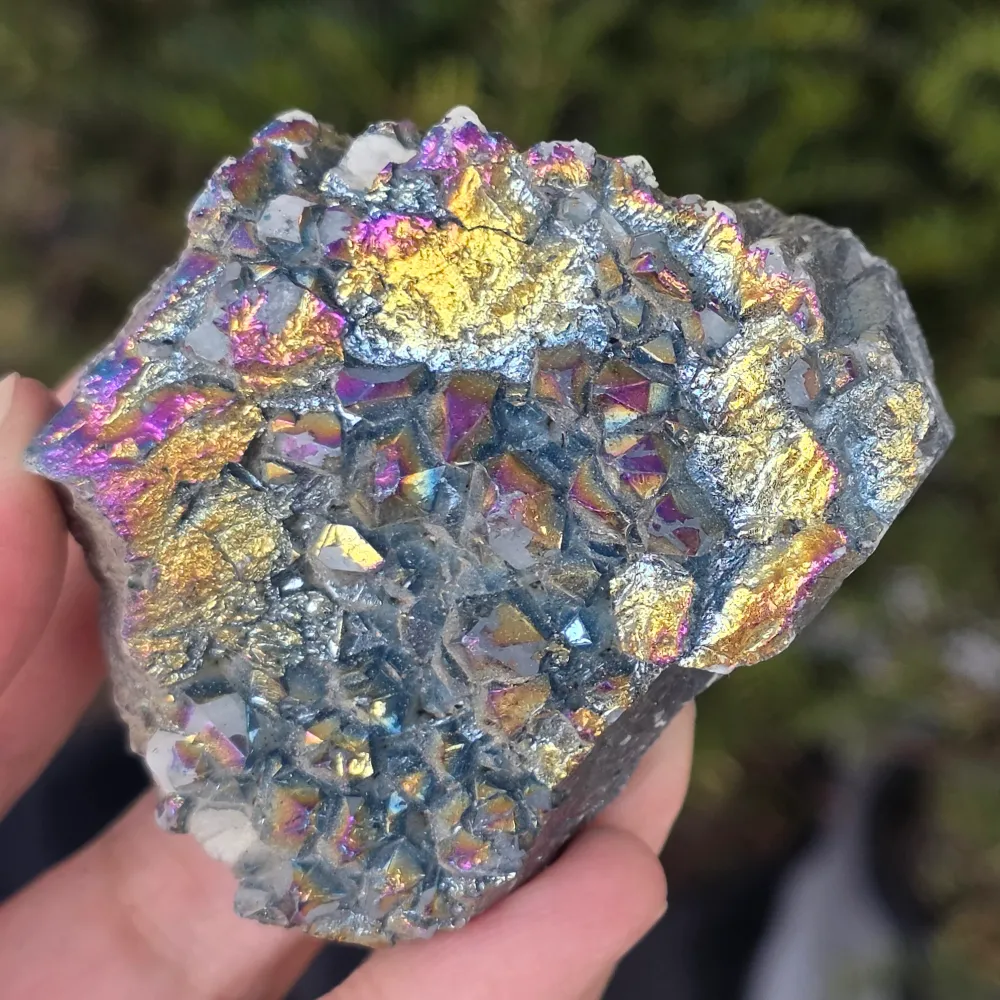 Aura Titanium színtelen kvarcklaszter | Model 2