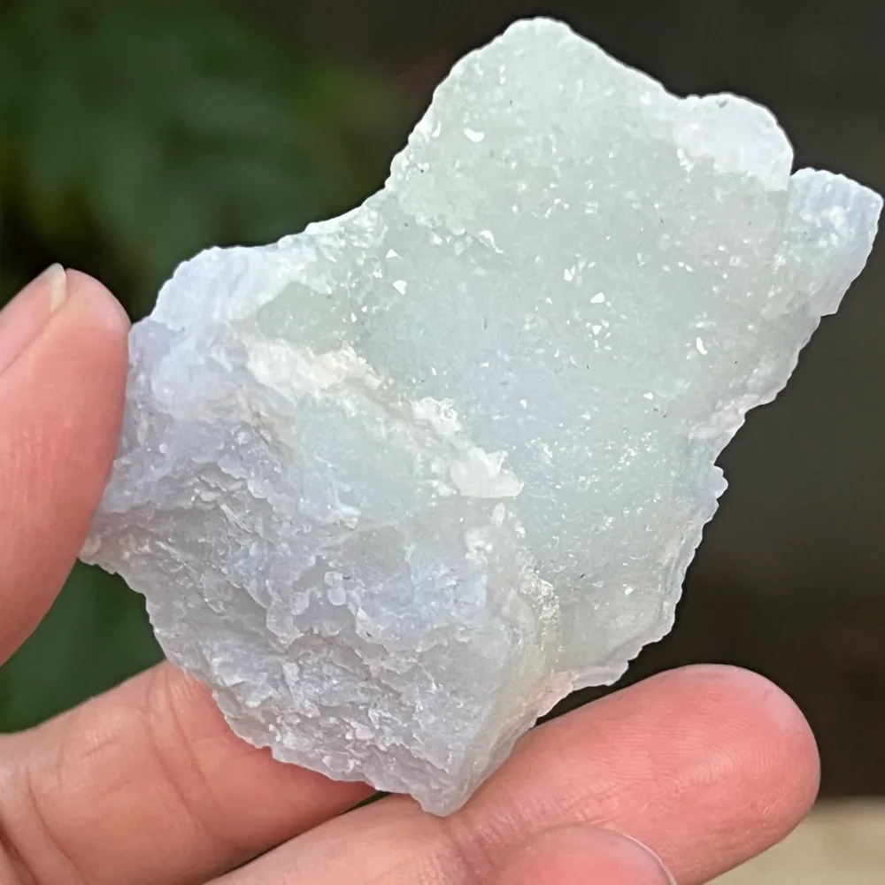 Csipkés kék achát / Malawi kék kalcedon mini m7