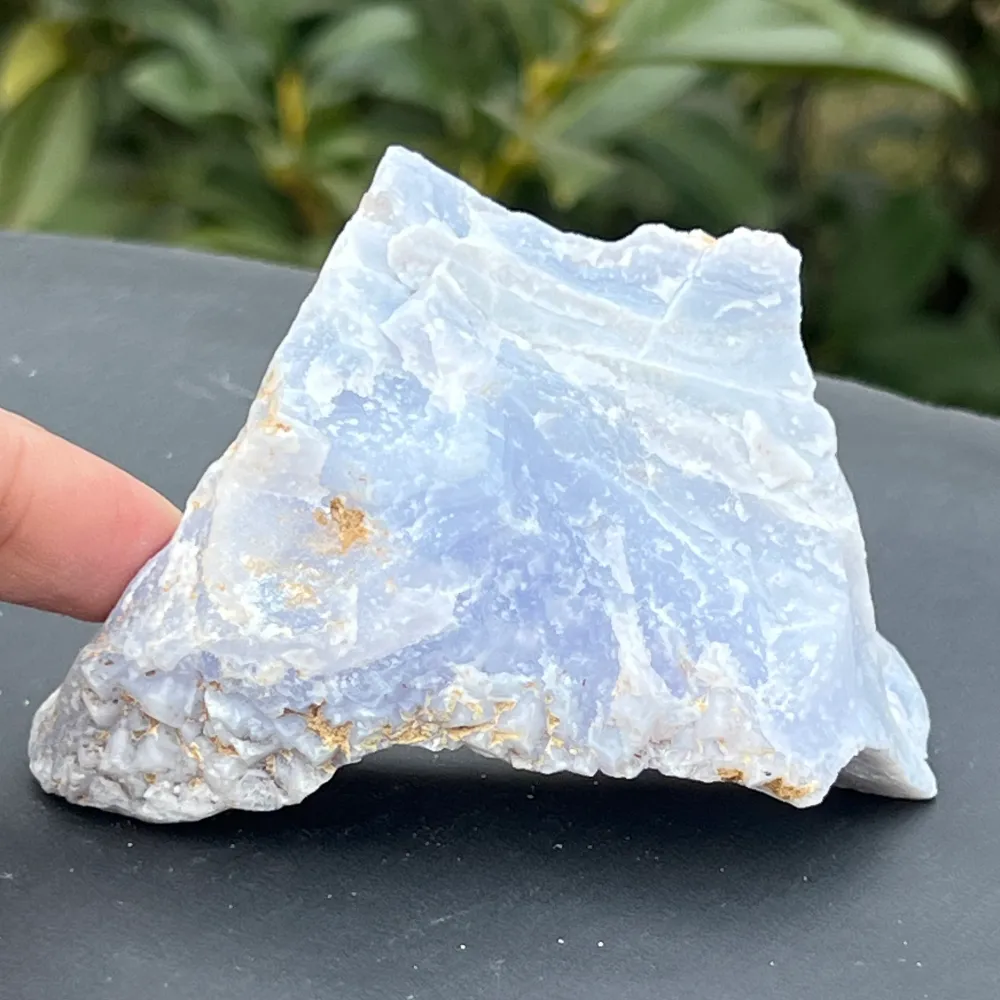 Kék kalcedon /blue lace/ kék jáspis nyers kő m15