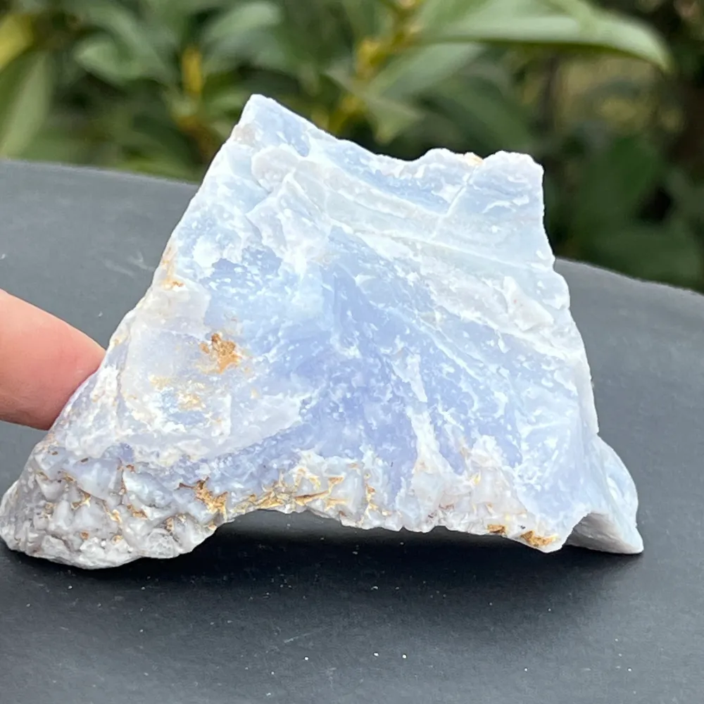 Kék kalcedon /blue lace/ kék jáspis nyers kő m15