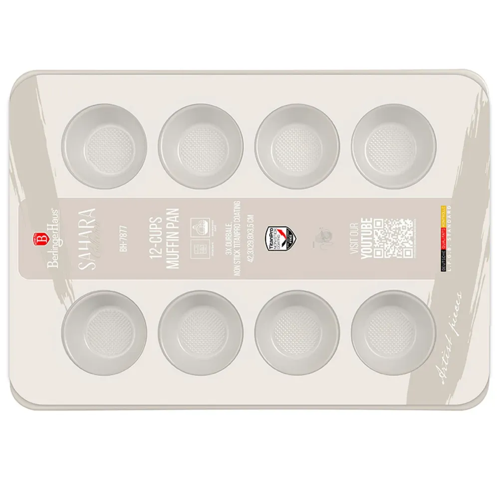 12 részes tapadásmentes muffin sütőforma Sahara Collection