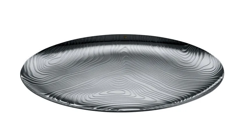 ALESSI Veneer Felszolgáló tálca rozsdamentes acélból