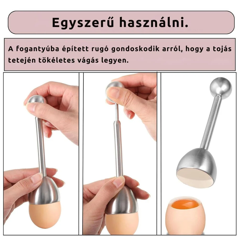 Tojáshéj Vágó és Tojásnyitó – Lágy- és Keménytojásokhoz