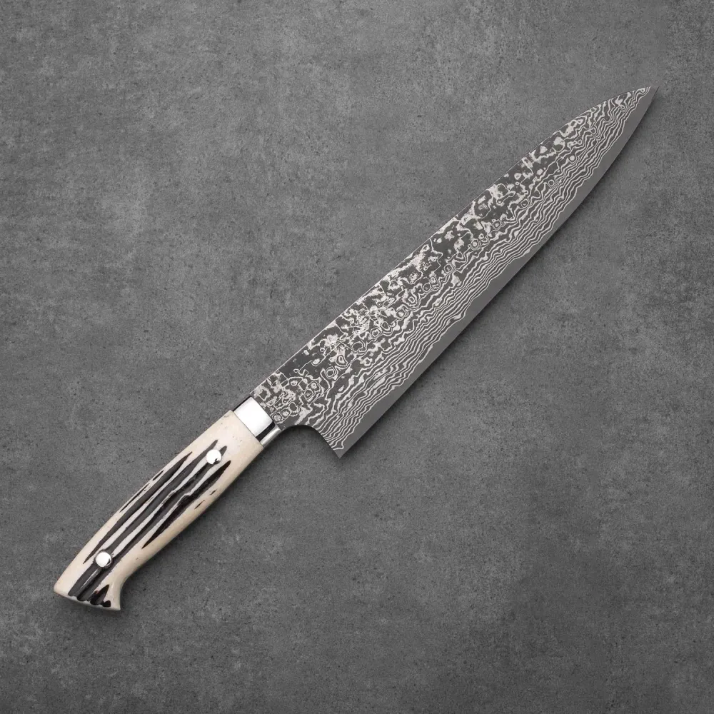 GYUTO - Fekete (Nikkel) Damaszk - Agancs - SG2 - 240mm