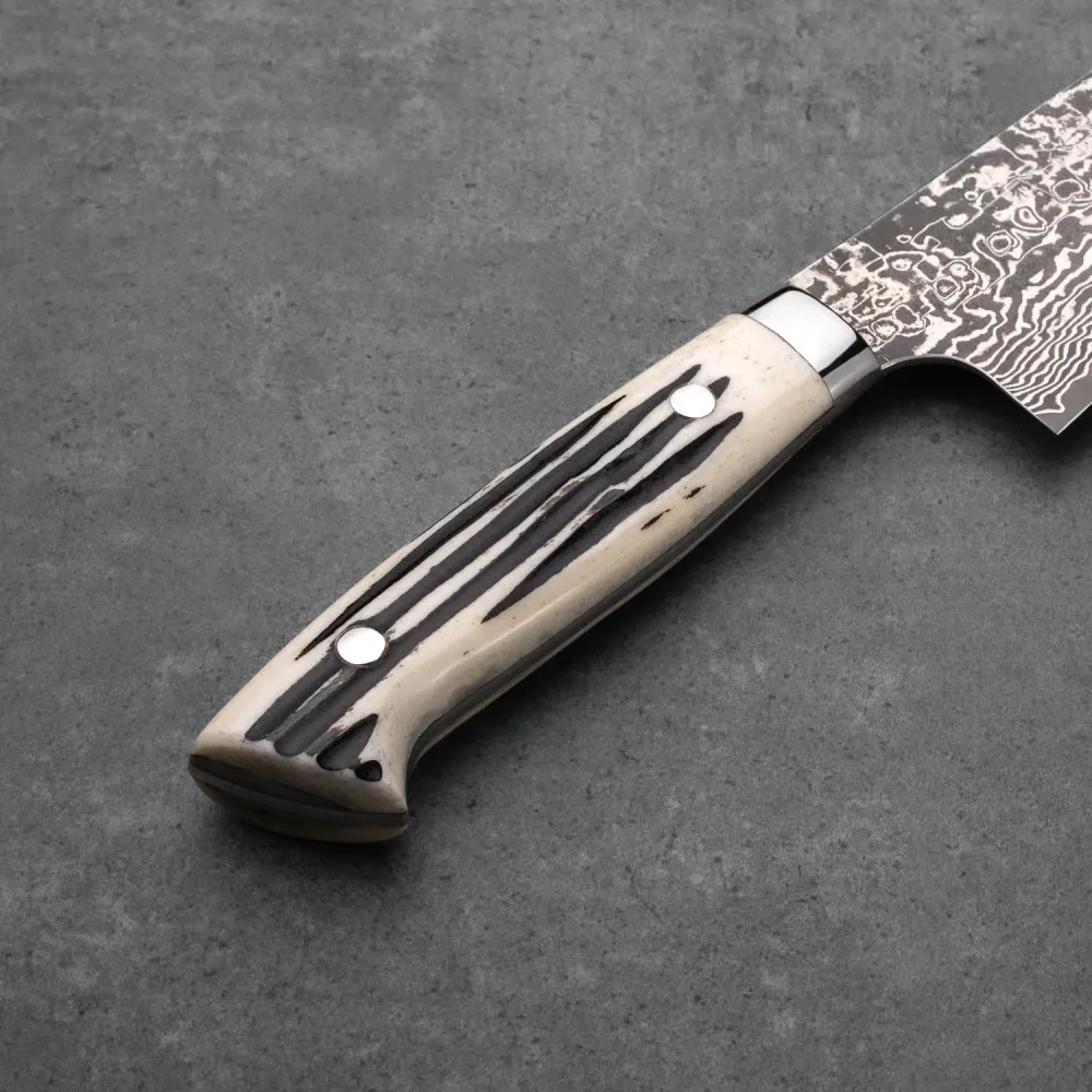 GYUTO - Fekete (Nikkel) Damaszk - Agancs - SG2 - 240mm
