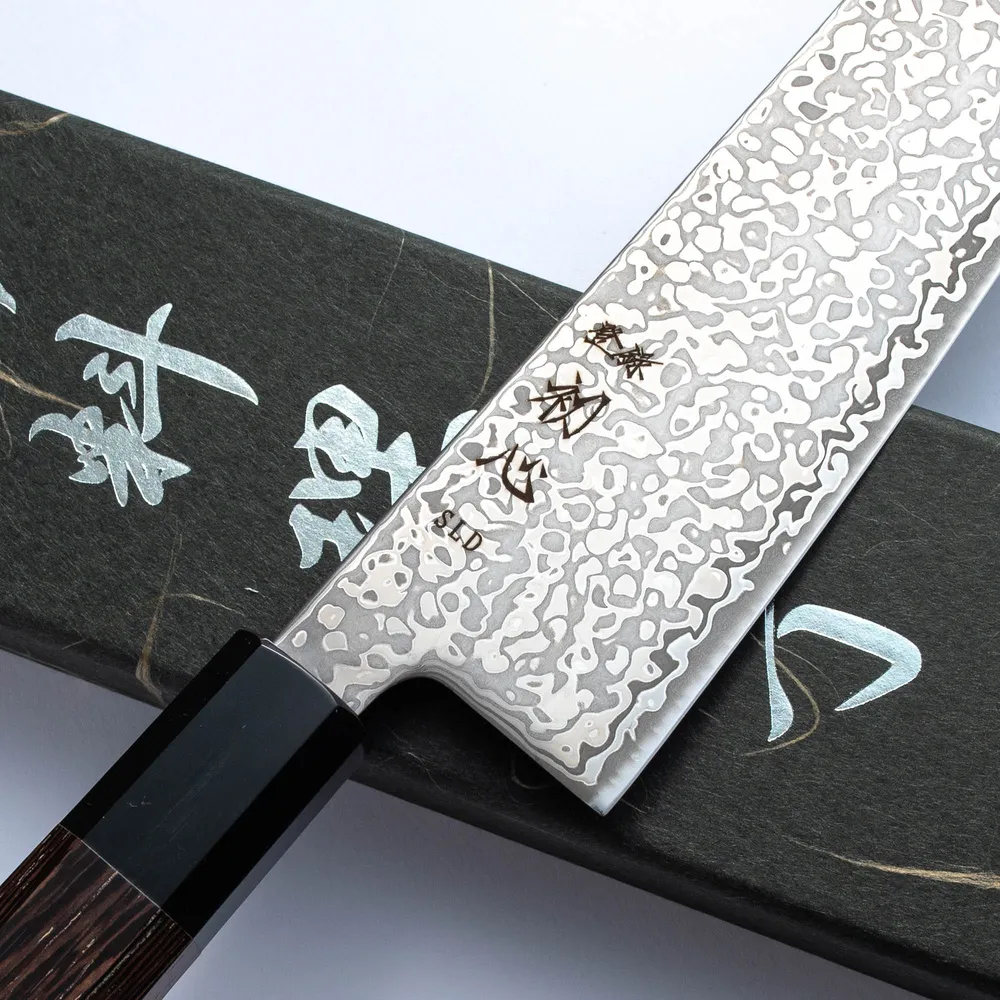 HATSUKOKORO - Hikari Damascus Kurozume - SLD - SANTOKU - 170mm