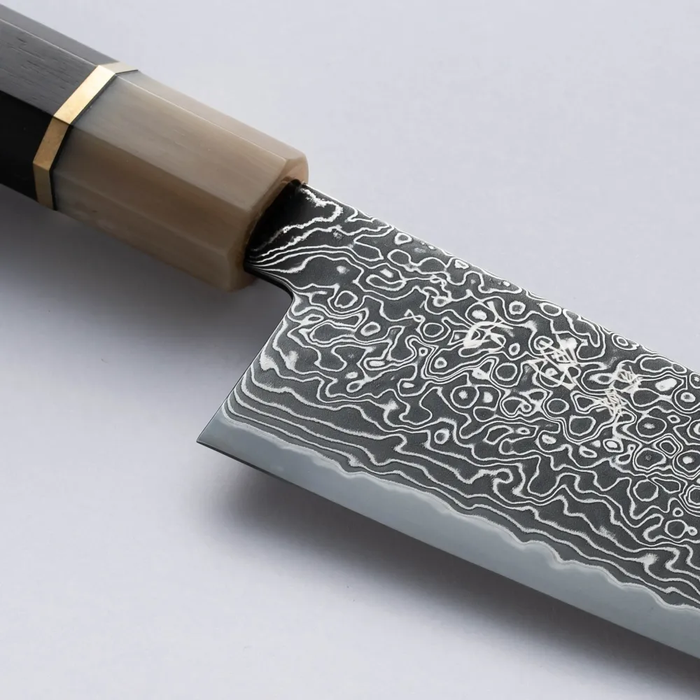 HATSUKOKORO - Rhyuhyo Kurozume Damscus - SG2 - BUNKA - 180mm- Jelenleg Mono Ébenfa nyéllel