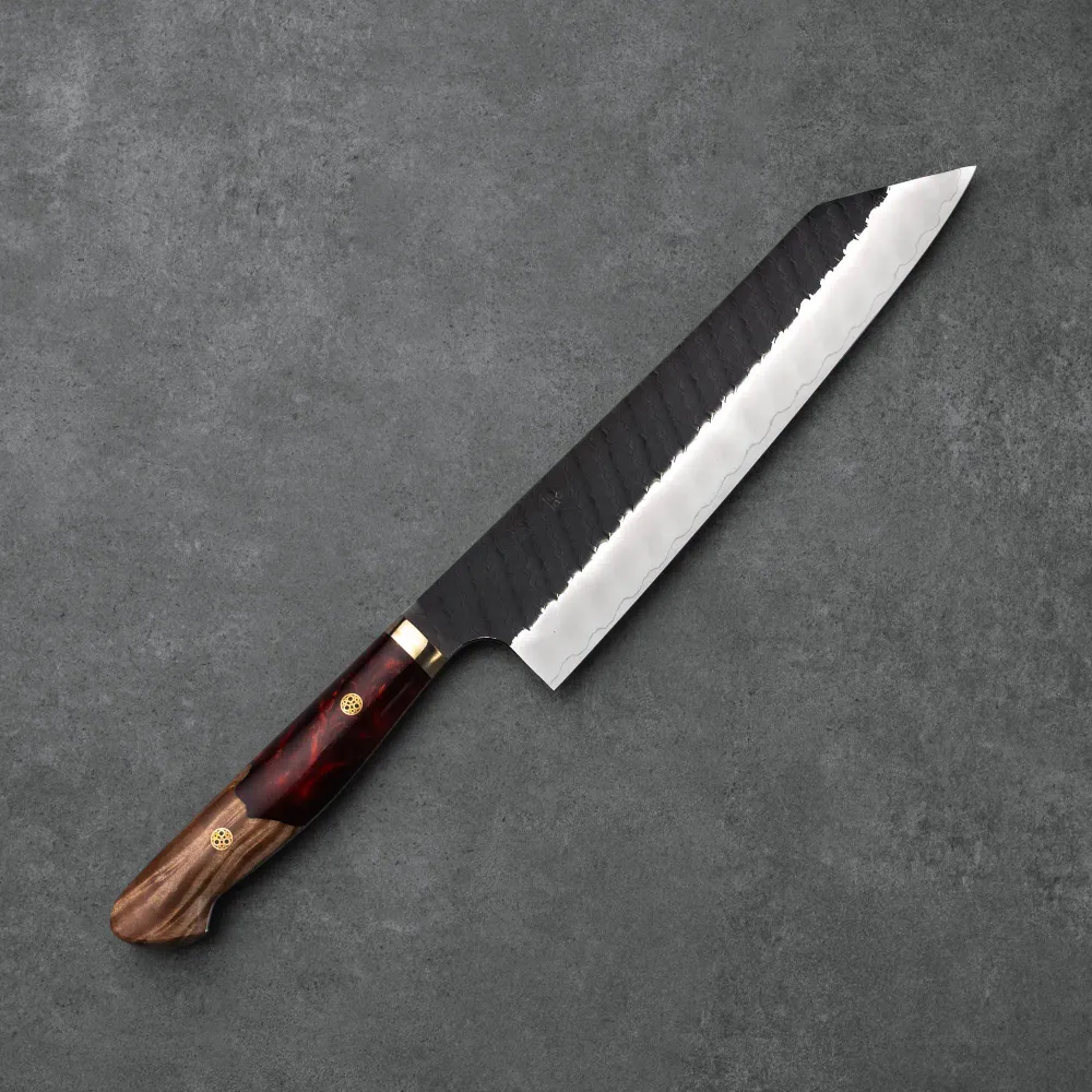 KIRITSUKE GYUTO - R2/SG2 - Tsuchime Kurouchi - Polírozott Akril - 240 mm