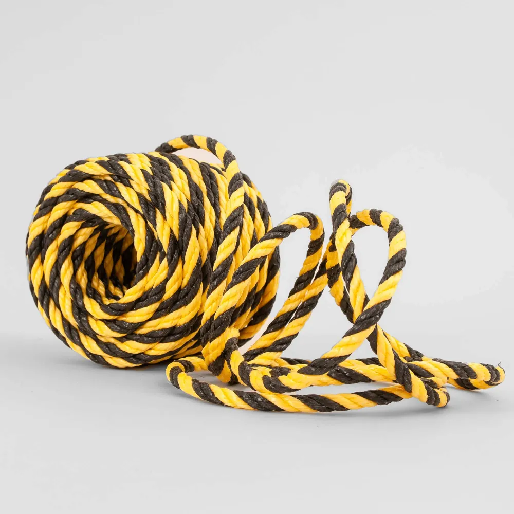 Figyelmeztető kötél – Ø10mm x 25m, sárga/fekete