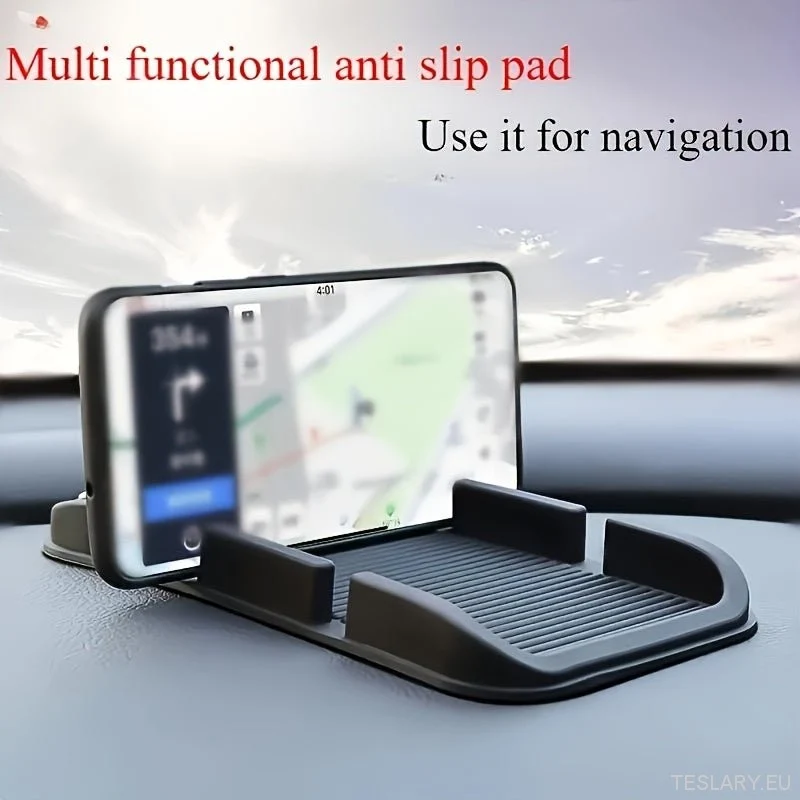 PVC szilikon műszerfal szőnyeg, nem csúszás mobiltelefon-tartó, GPS, kulccsal és szemüveg tárolódoboz, tartós, mosható mul...