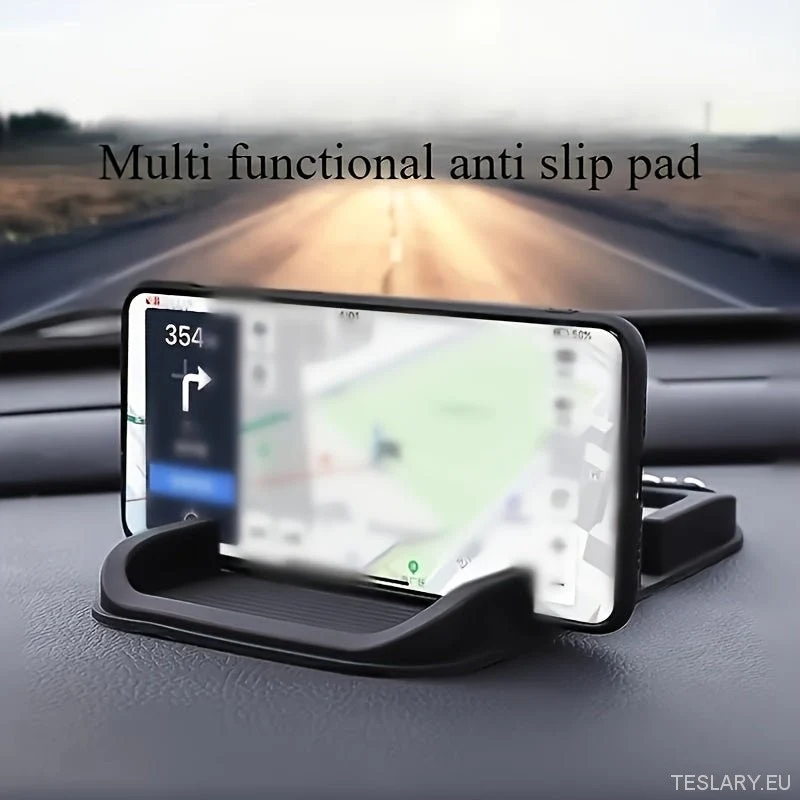 PVC szilikon műszerfal szőnyeg, nem csúszás mobiltelefon-tartó, GPS, kulccsal és szemüveg tárolódoboz, tartós, mosható mul...