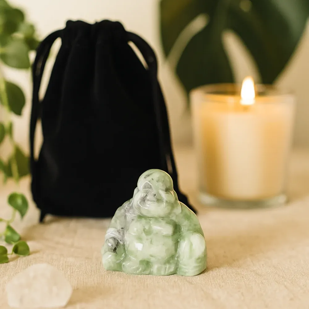Jáde Buddha – 35x40x23 mm