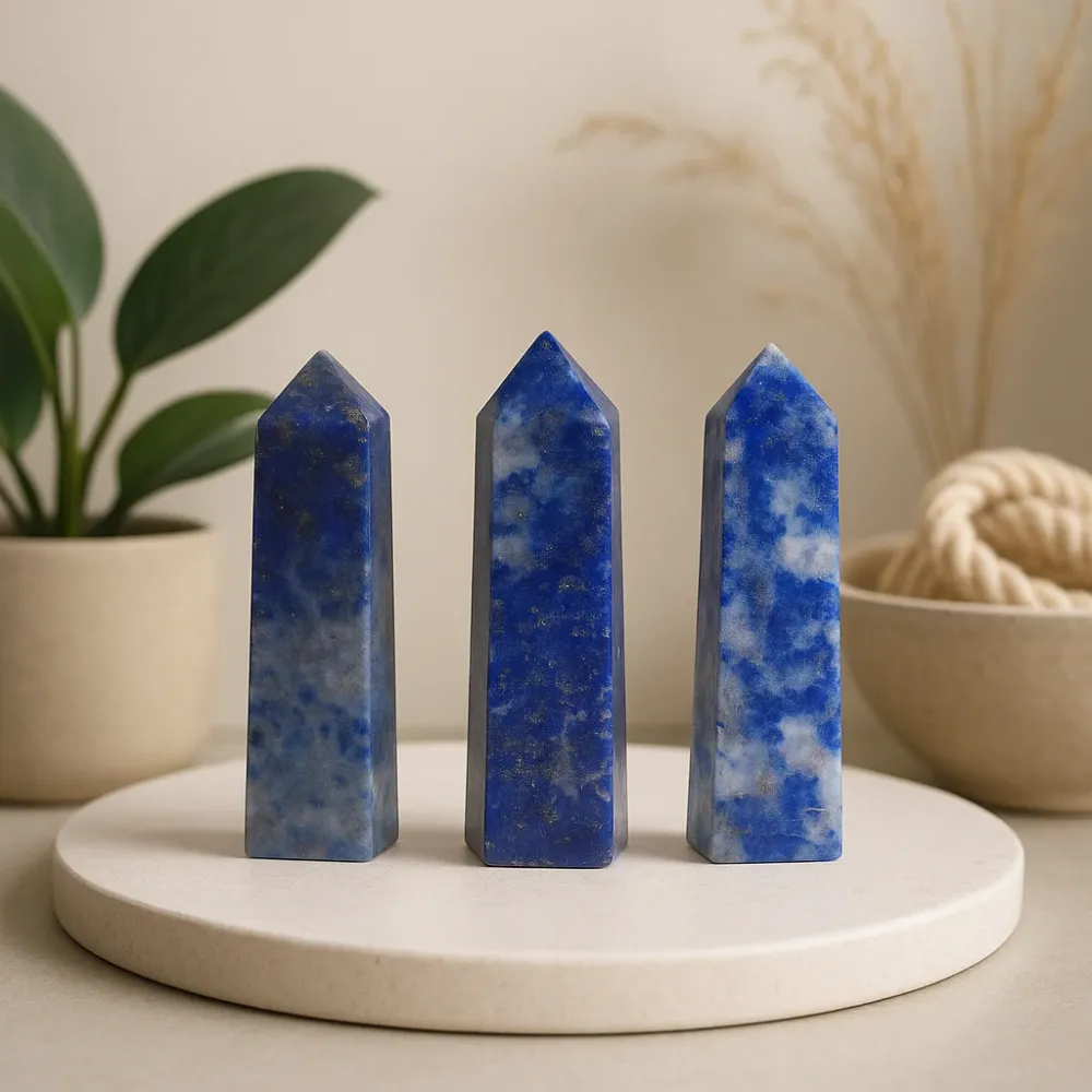 Afgán lápisz lazuli kristály obeliszk csúcs 3,5 – 5 cm