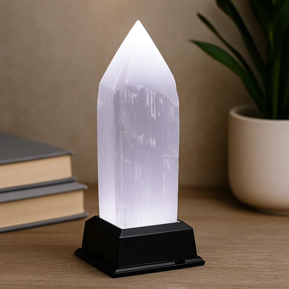 Szelénit kristály csúcs torony – 15 cm