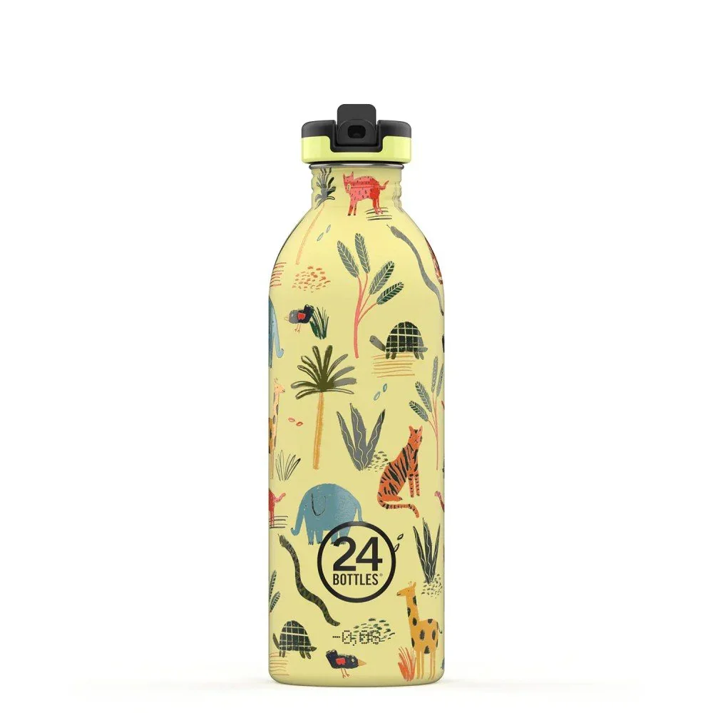 24Bottles Kids Urban Rozsdamentes Acél Kulacs - Jungle Friends (500 ml)