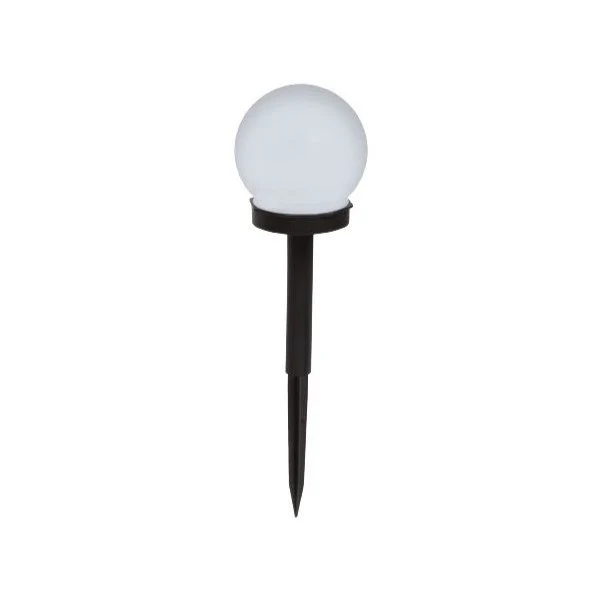 LED napelemes lámpa, gömb alakú, Vivimall, 10 cm átmérő, meleg fehér