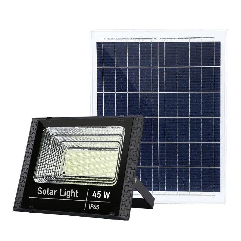 Vivimall 45W-os SMD LED projektor napelemes töltéssel, napelem, távirányítóval, rögzítő konzollal, ABS anyag, 1.5AH, 170 L...