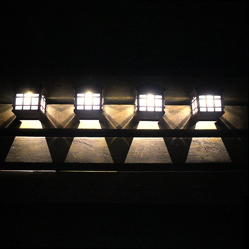 Vivimall falra szerelhető napelemes LED lámpa, lámpás típusú, 11,5 x 8,3 cm, 1,2 V, ABS, 400 mAh, meleg fehér