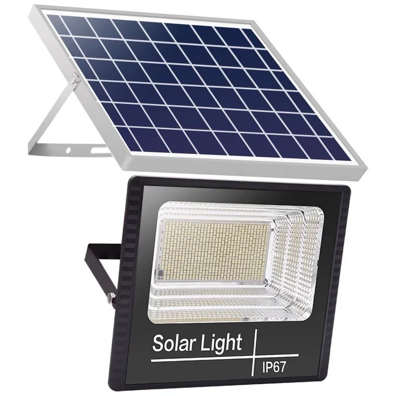 Vivimall LED reflektor/kültéri napelemes lámpa, 22 cm x 27 cm, IP67 vízálló, napelem panellal, 281 SMD LED, 100W, fényérzé...