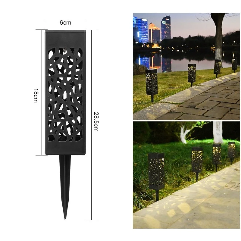 Vivimall napelemes LED lámpa, lámpás típusú, kerti, 28,5 cm magasság, 0,2W teljesítmény, 1,2V, 600mAh, meleg fehér