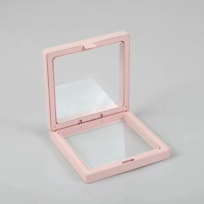 3D lebegő kijelzőkeret 11x11cm rózsaszín