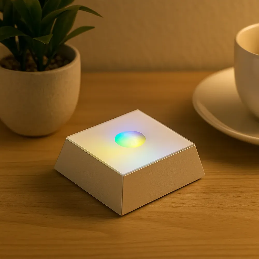 LED világító állvány négyzet alakú kristályhoz